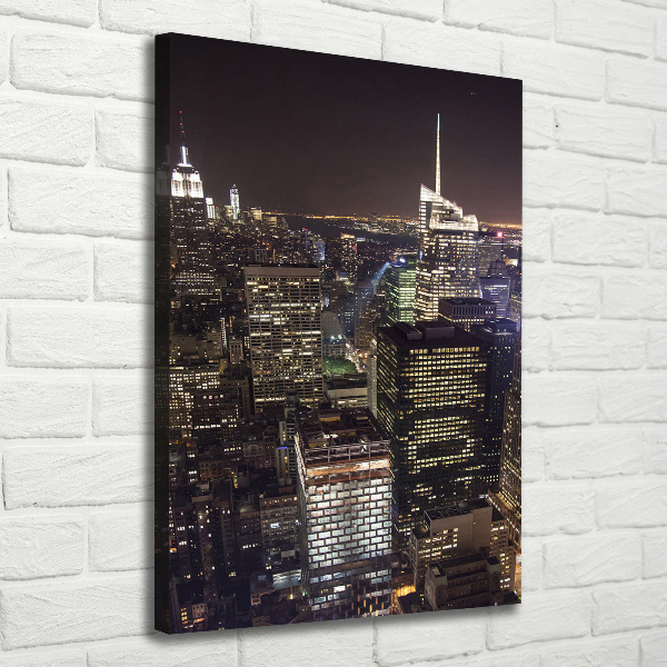 Canvas wall art New York at night