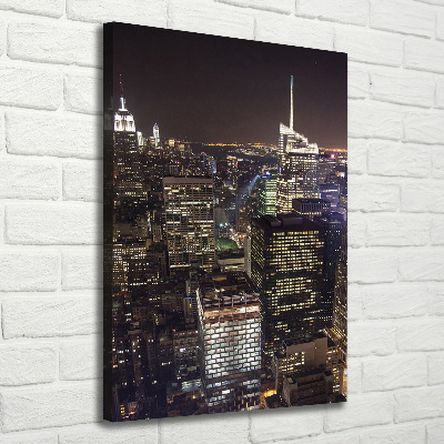 Canvas wall art New York at night