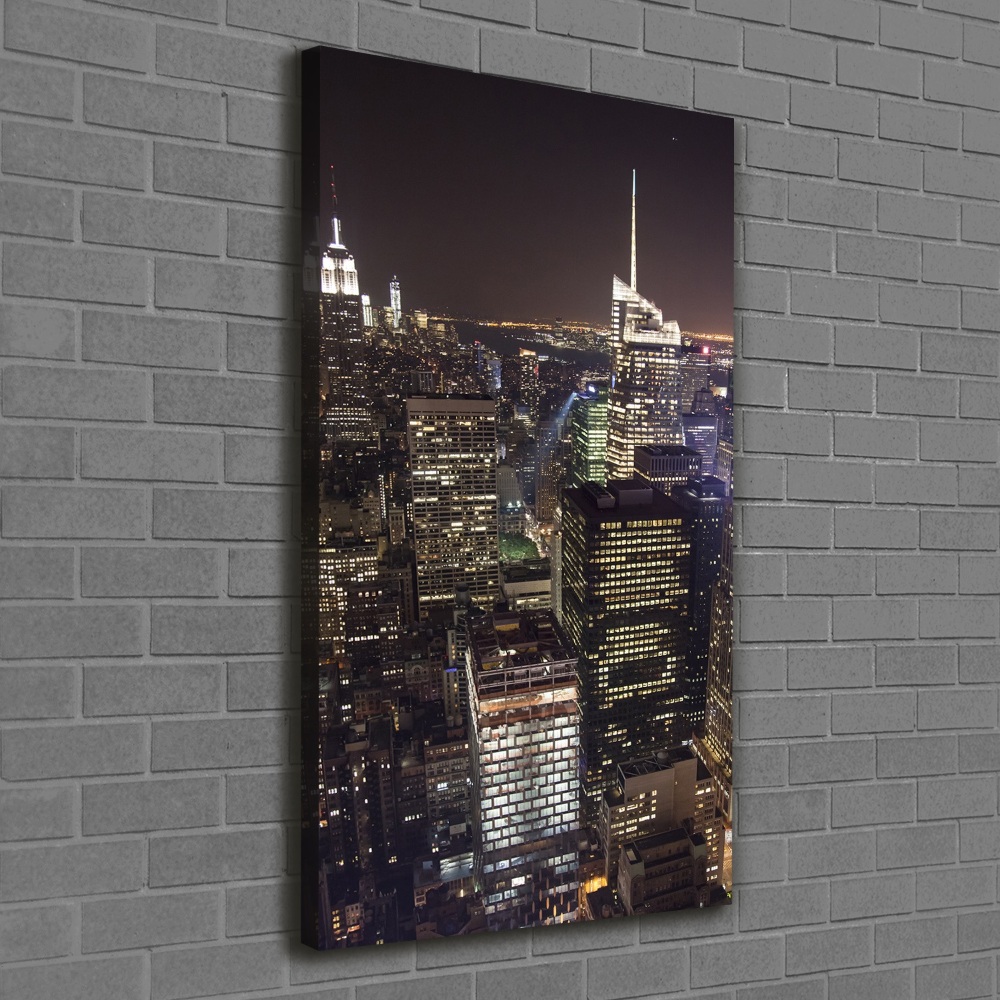 Canvas wall art New York at night