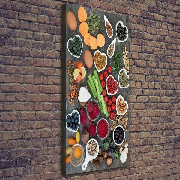 Large canvas wall art Healthy food