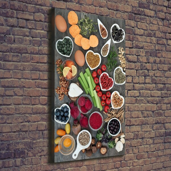 Large canvas wall art Healthy food