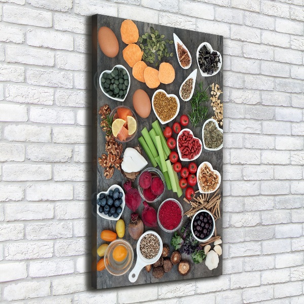 Large canvas wall art Healthy food