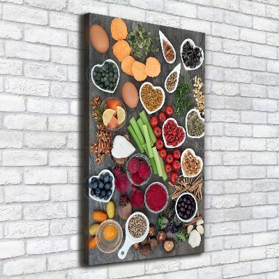 Large canvas wall art Healthy food