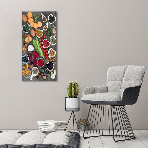 Large canvas wall art Healthy food