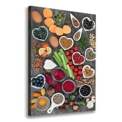 Large canvas wall art Healthy food