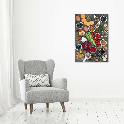 Large canvas wall art Healthy food