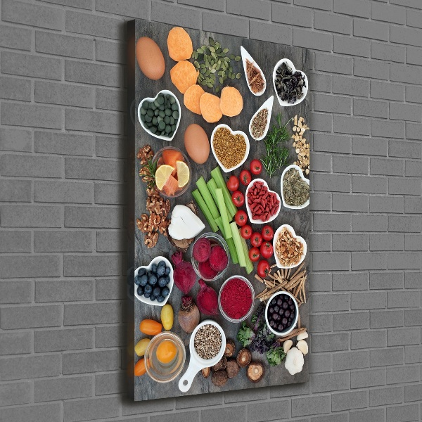 Large canvas wall art Healthy food