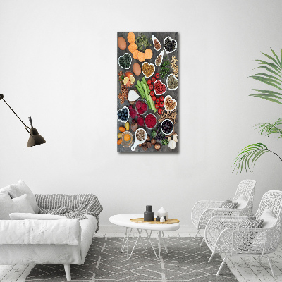 Large canvas wall art Healthy food