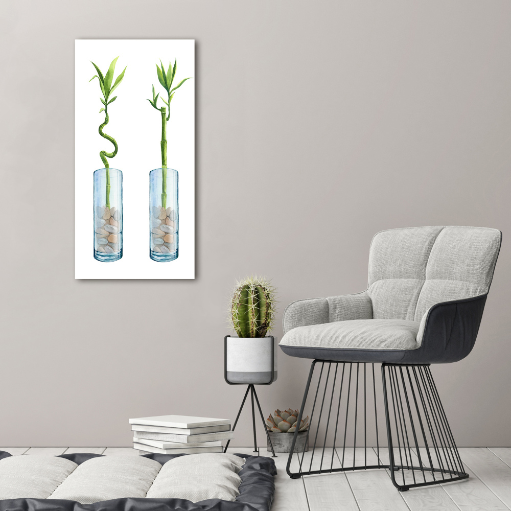 Large canvas wall art Bamboo in a pot