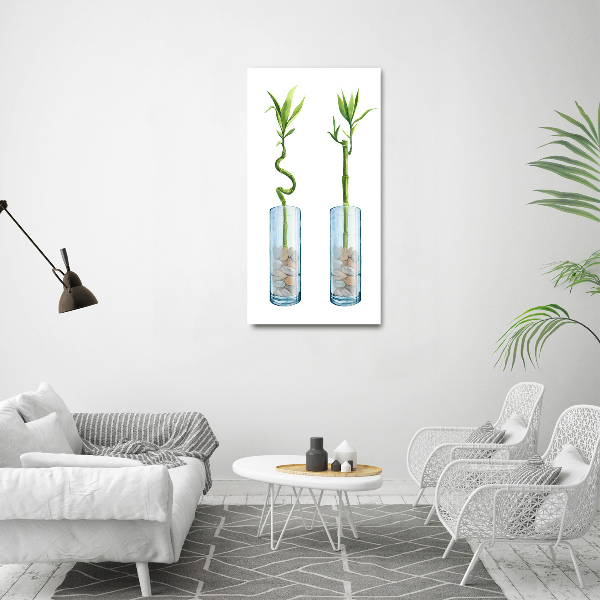 Large canvas wall art Bamboo in a pot