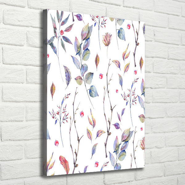 Canvas wall art Eucalyptus leaves