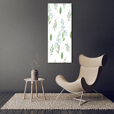 Canvas wall art Leaves and hearts