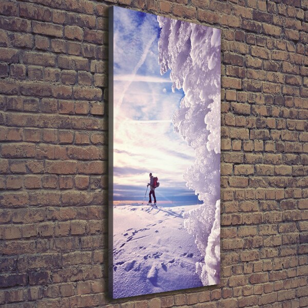 Large canvas wall art Skier