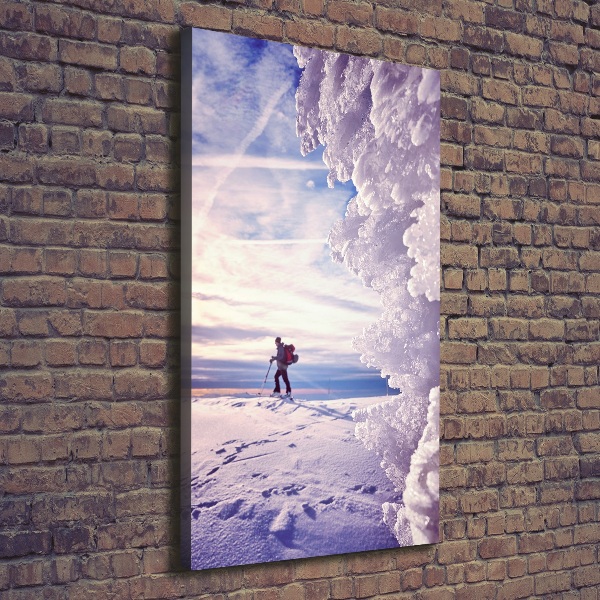 Large canvas wall art Skier