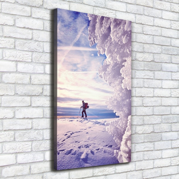 Large canvas wall art Skier