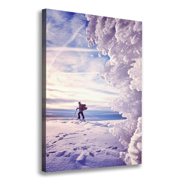 Large canvas wall art Skier