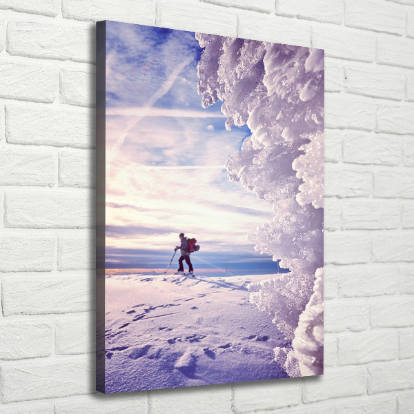 Large canvas wall art Skier