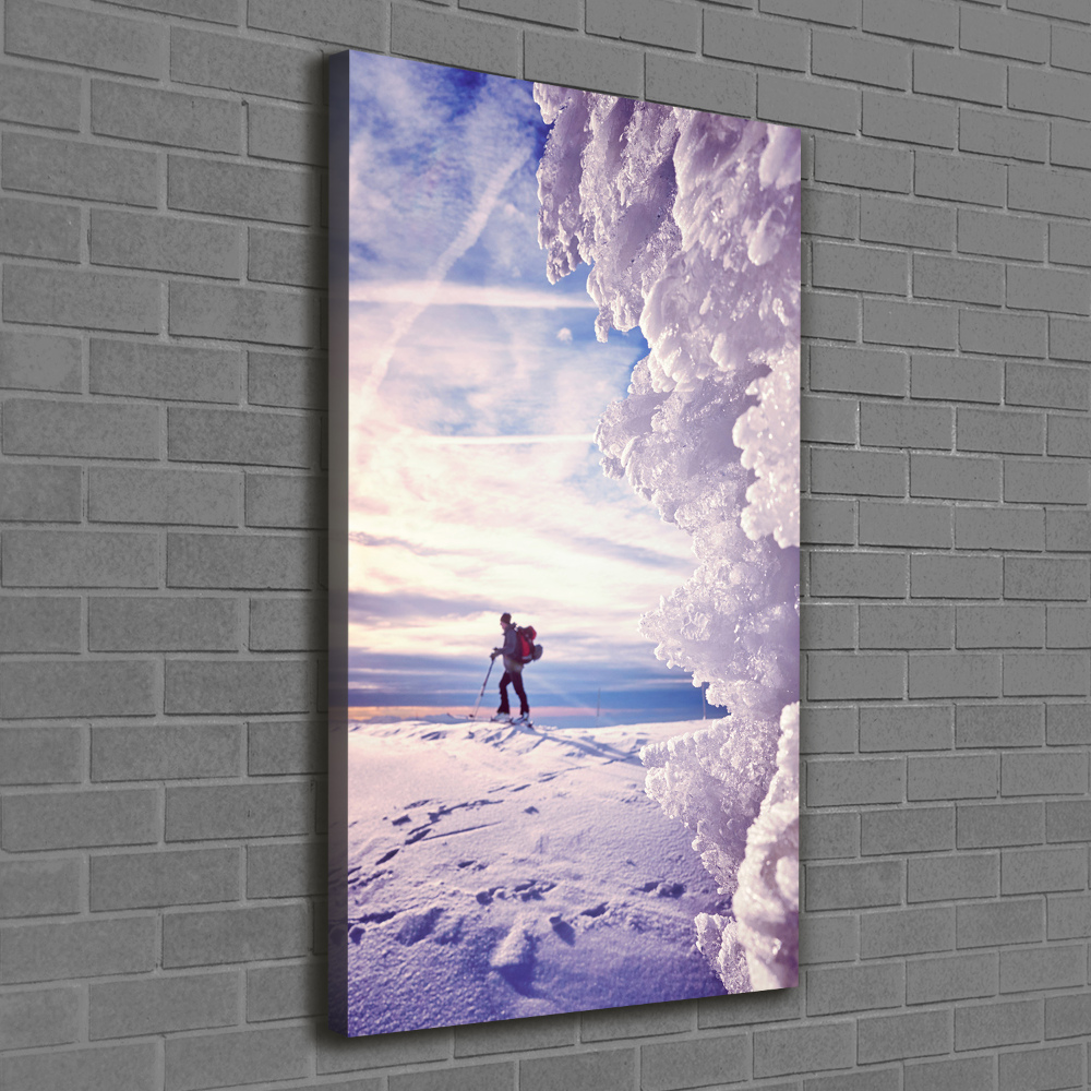 Large canvas wall art Skier