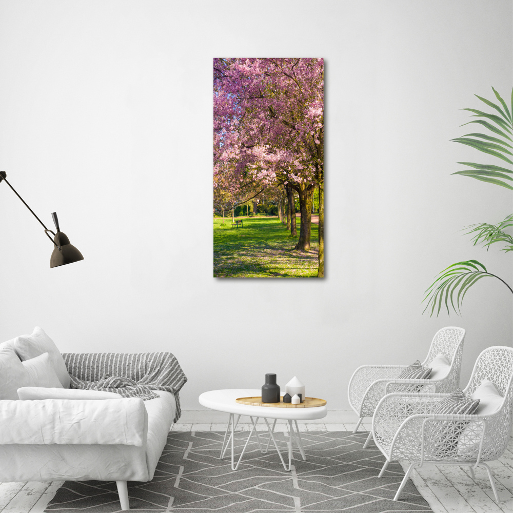 Canvas wall art Cherry trees