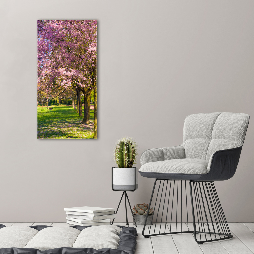 Canvas wall art Cherry trees