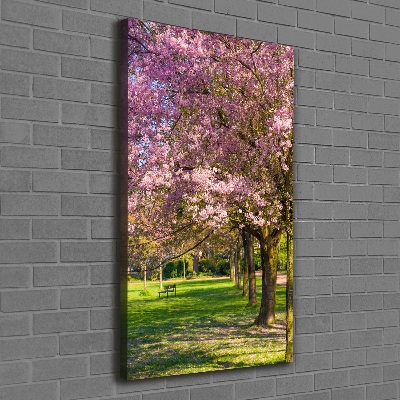 Canvas wall art Cherry trees