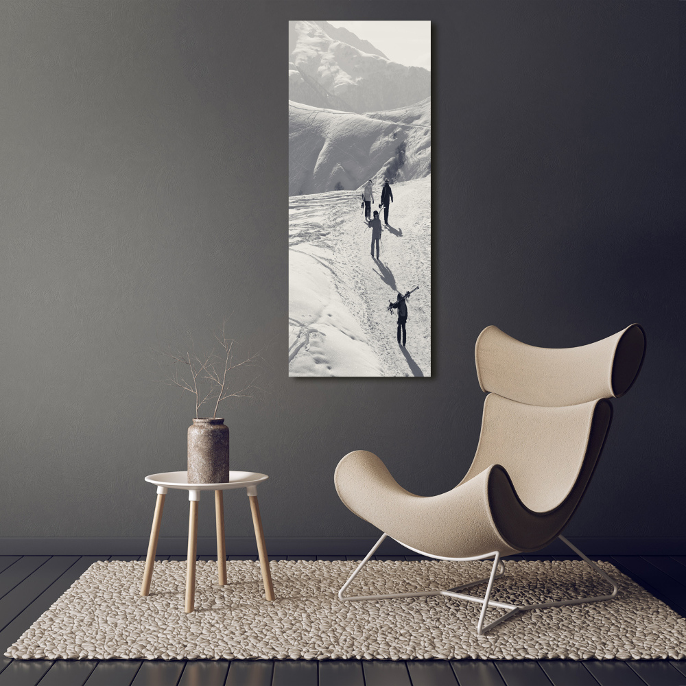 Large canvas wall art Skiers