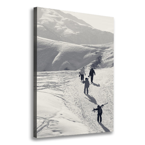 Large canvas wall art Skiers