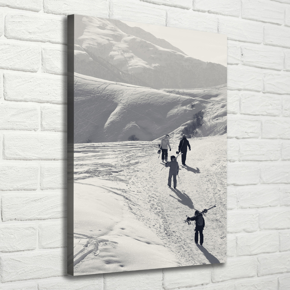 Large canvas wall art Skiers