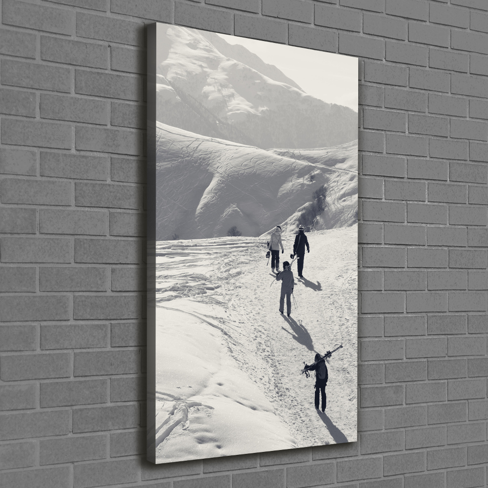 Large canvas wall art Skiers