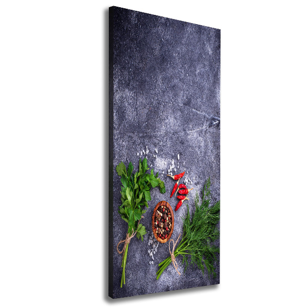 Large canvas wall art Herbs and spices