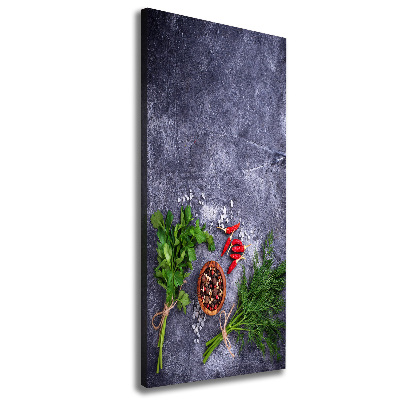 Large canvas wall art Herbs and spices