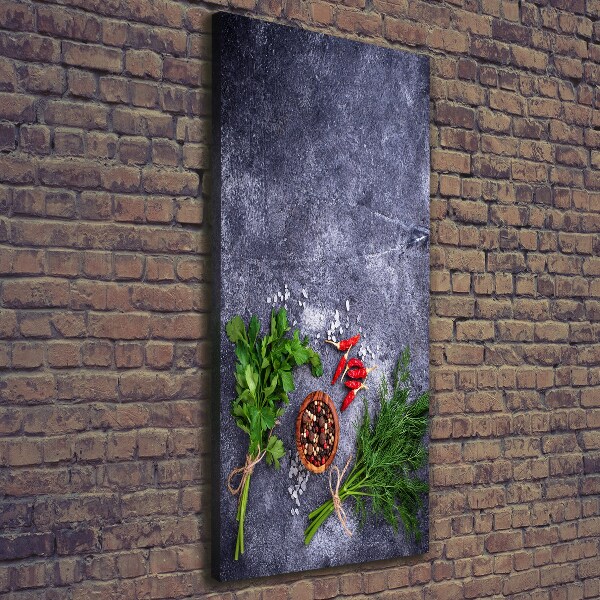 Large canvas wall art Herbs and spices