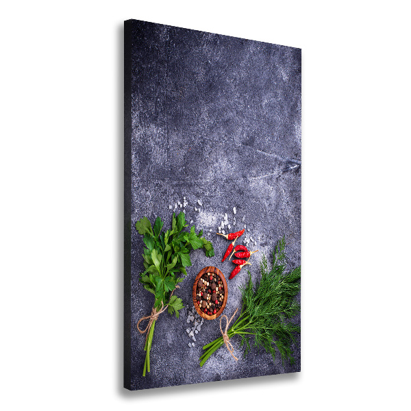 Large canvas wall art Herbs and spices