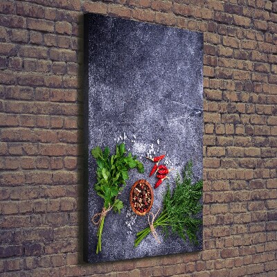 Large canvas wall art Herbs and spices