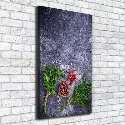 Large canvas wall art Herbs and spices