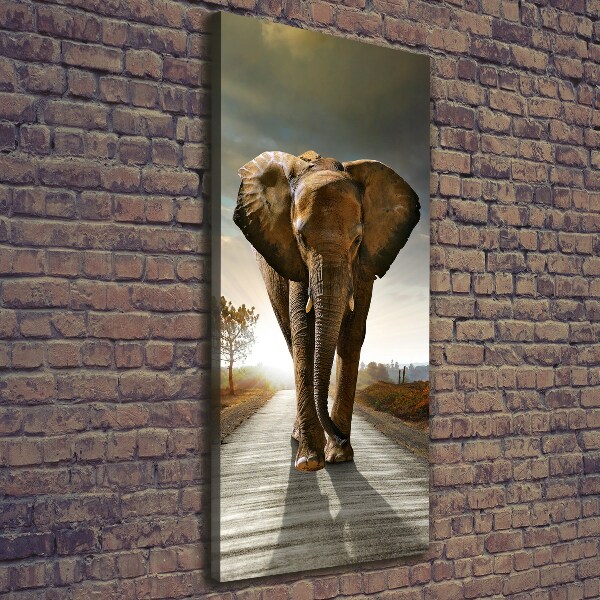 Canvas wall art Walking the elephant