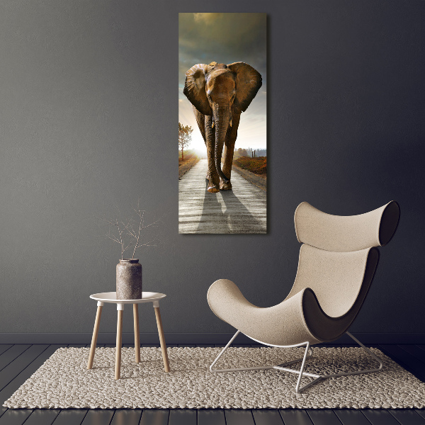 Canvas wall art Walking the elephant