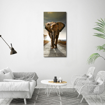 Canvas wall art Walking the elephant