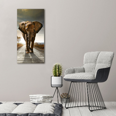 Canvas wall art Walking the elephant