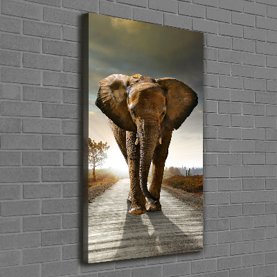 Canvas wall art Walking the elephant