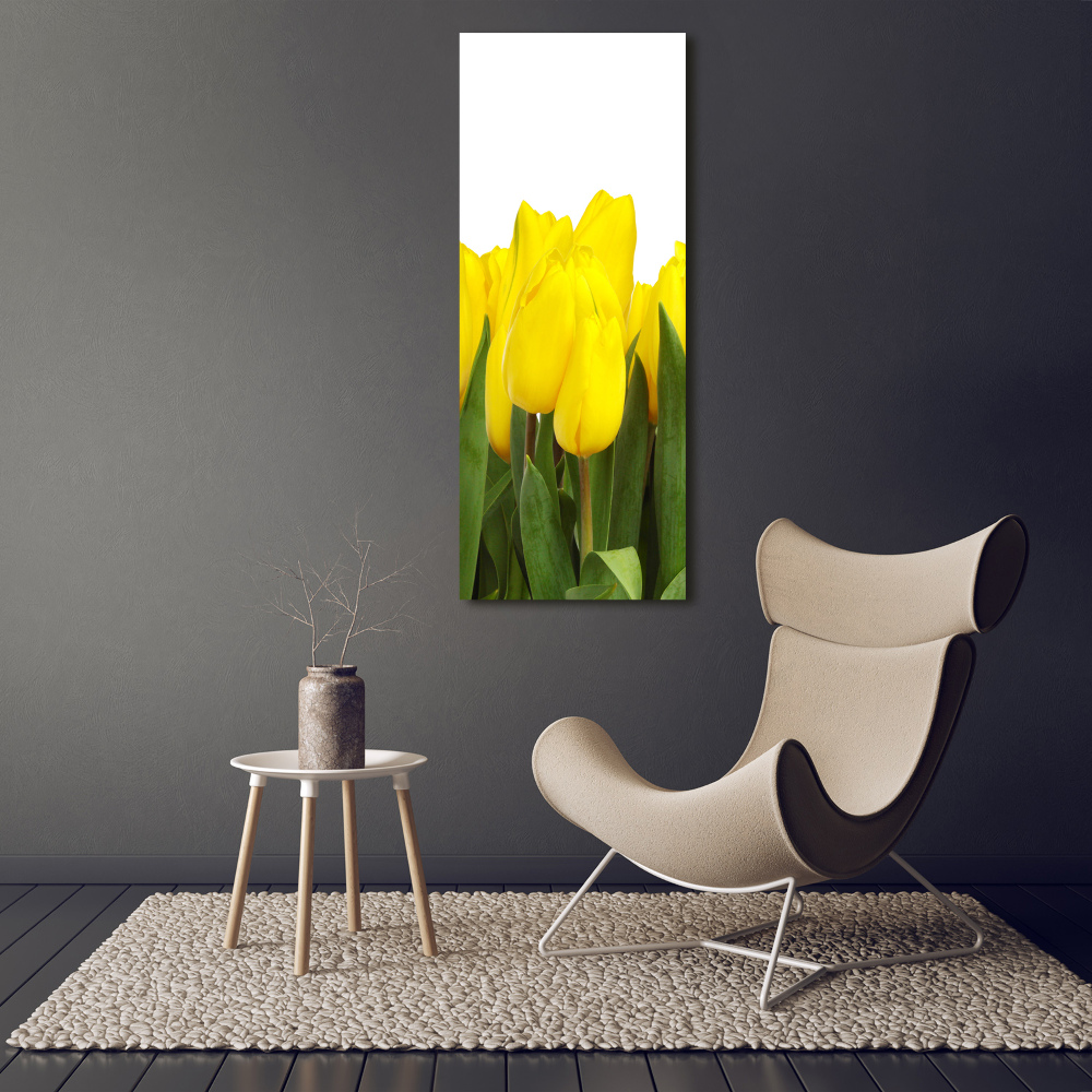 Canvas wall art Yellow tulips