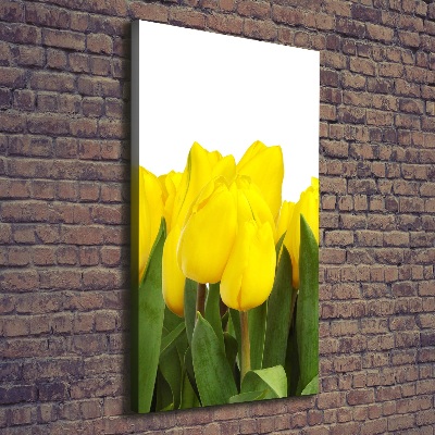 Canvas wall art Yellow tulips