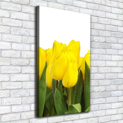 Canvas wall art Yellow tulips