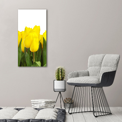 Canvas wall art Yellow tulips