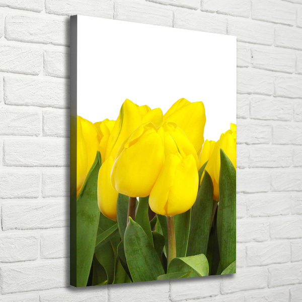 Canvas wall art Yellow tulips