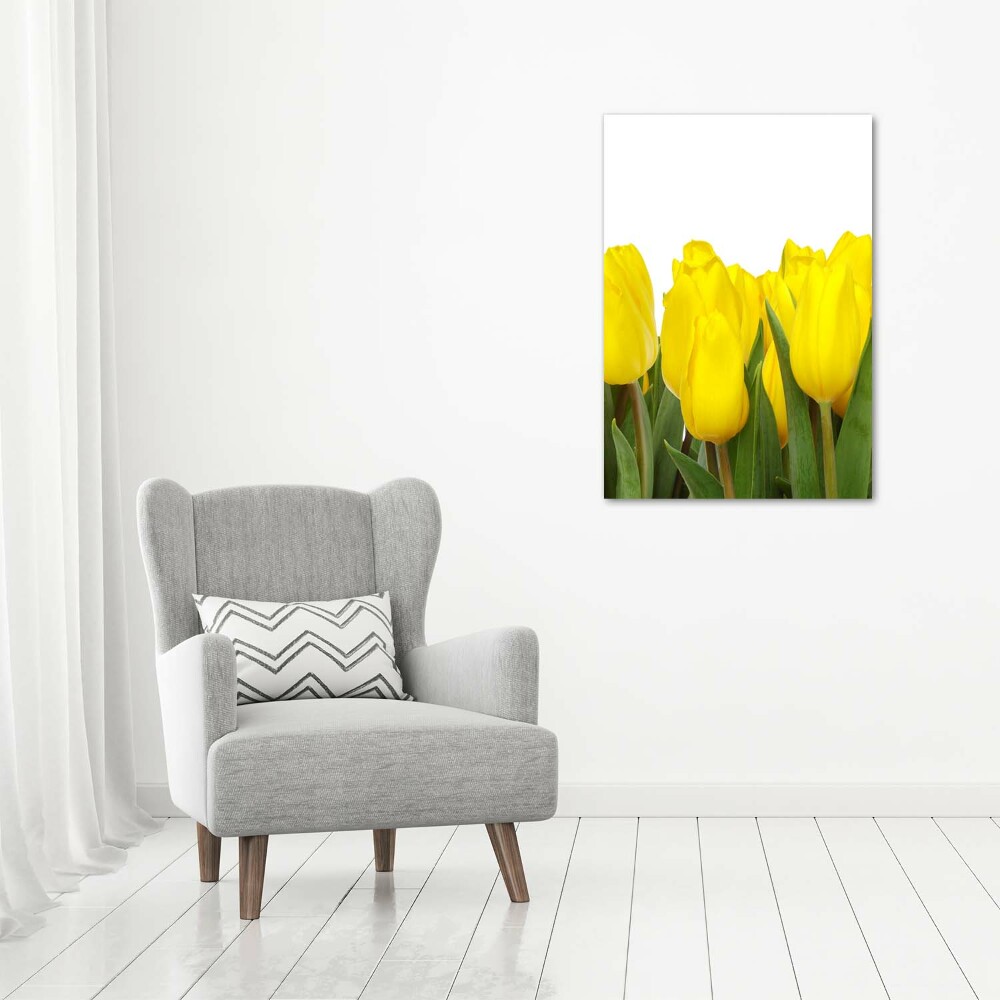 Canvas wall art Yellow tulips