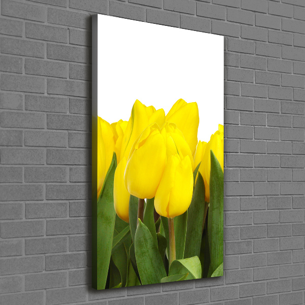 Canvas wall art Yellow tulips