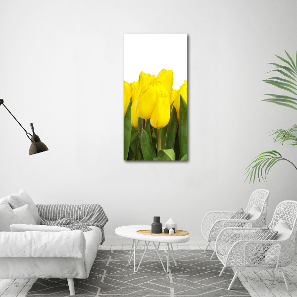 Canvas wall art Yellow tulips