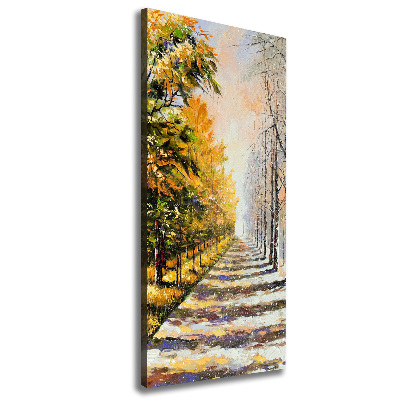 Wall art canvas large Winter and autumn