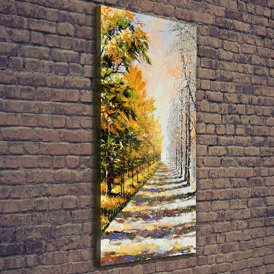 Wall art canvas large Winter and autumn